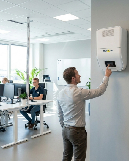 CTA-systeem hangt in een kantoorruimte