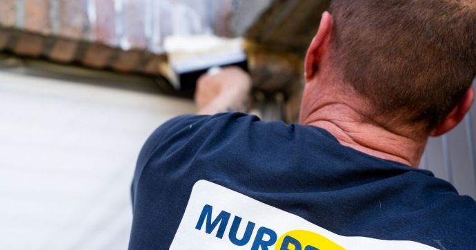 Murprotec impregneert een buitenmuur